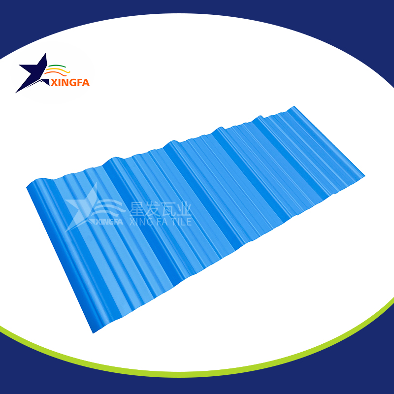 2.5mm加厚蓝色梯形pvc复合隔热瓦 适用于大型水产养殖业厂房房顶用 pvc材质塑料防火厂房瓦 PVC瓦九江厂家出售